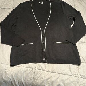 United airline CSA women’s uniform black  Knit Cardigan Sweater large